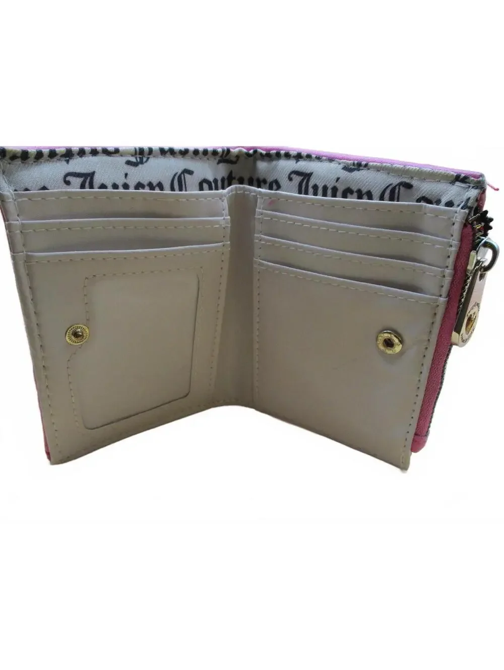Juicy Couture Pink Heart Quilted Wallet with Card Holder Set